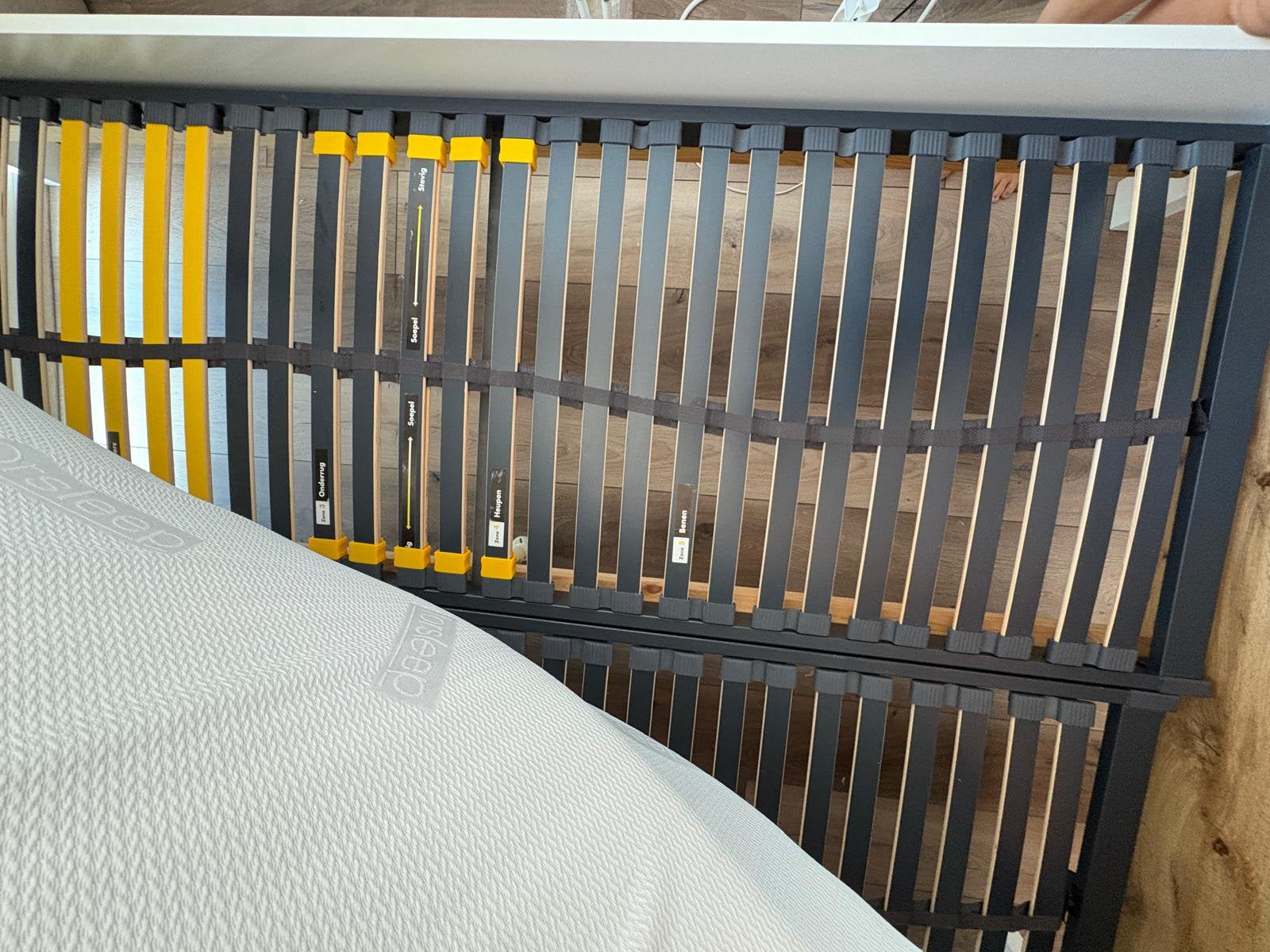 Lattenbodem 2x 70x200, Ophalen, Zo goed als nieuw, Eenpersoons, 90 cm