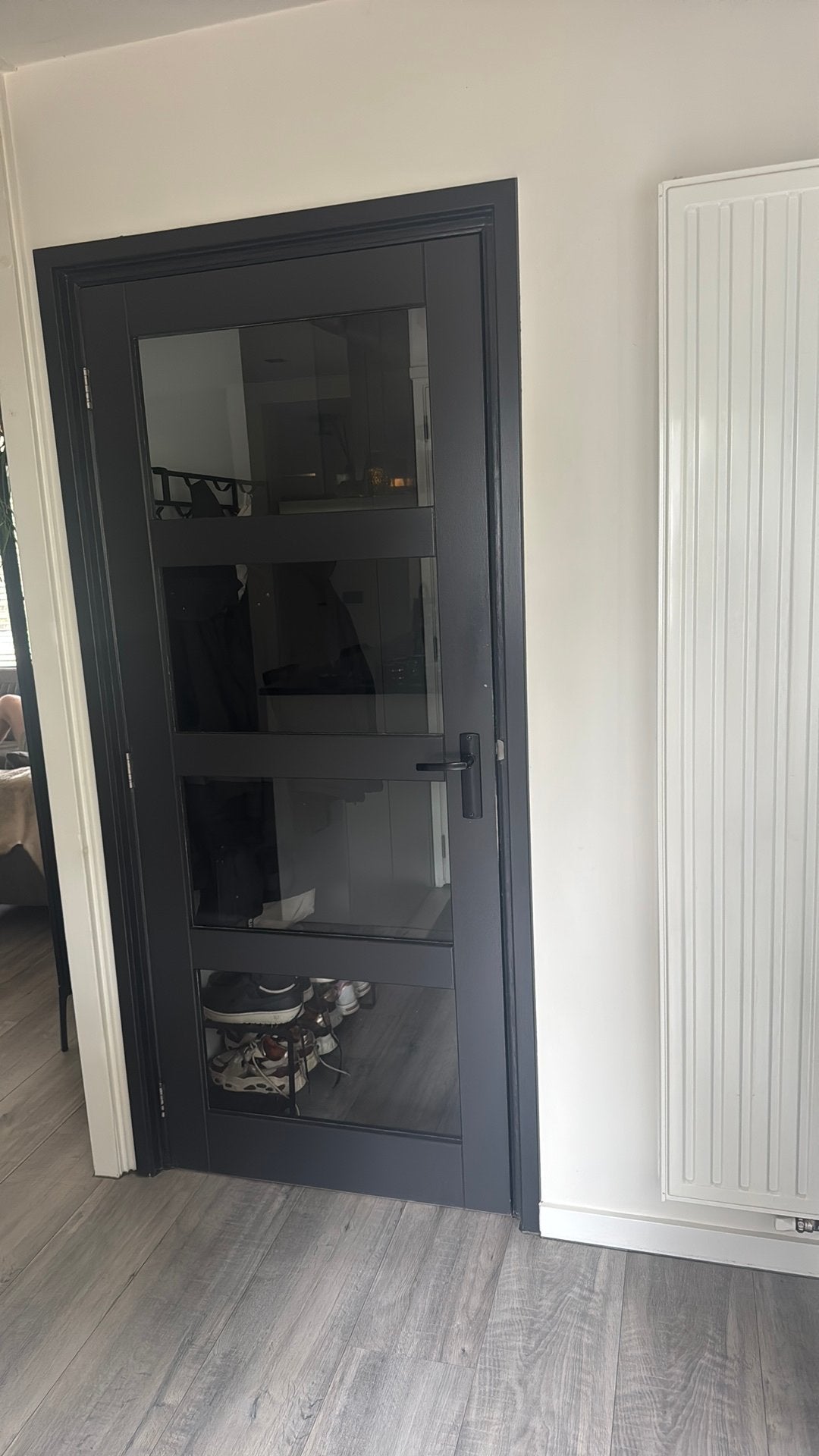 Binnendeur zwart hout, Ophalen, Hout, Binnendeur, Minder dan 200 cm