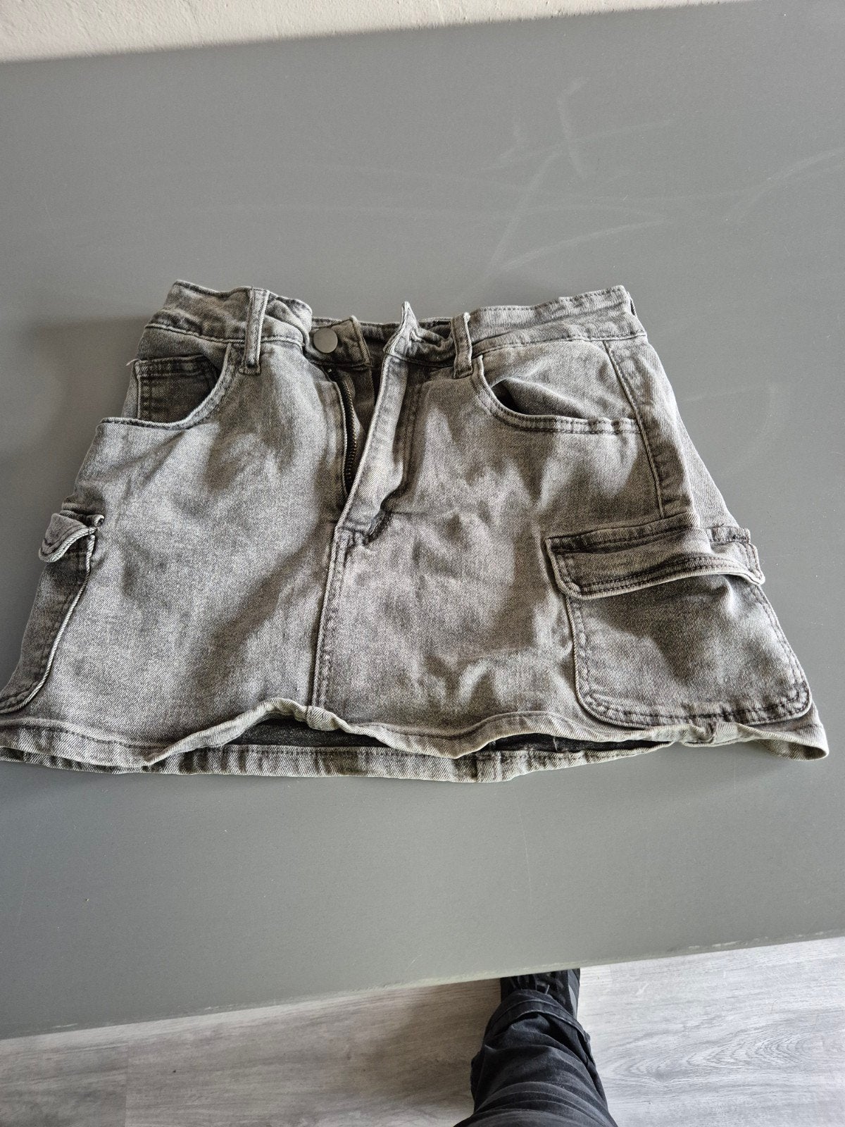 Stoer grijs spijkerrokje van SHEIN, maat S, Ophalen of Verzenden, Zo goed als nieuw, SHEIN, Maat 36 (S)