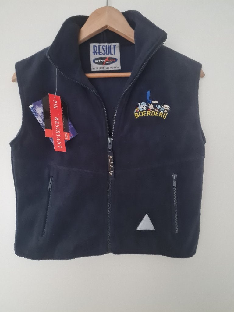 Boerderij bodywarmer maat 116-128 / 6-8 donkerblauw nieuw, Ophalen of Verzenden, Nieuw, Jongen of Meisje, Jas
