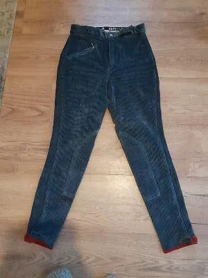 Eurostar rijbroek ribstof blauw 176-34, Dieren en Toebehoren, Paardrijkleding, Ophalen of Verzenden, Zo goed als nieuw, Dressuur