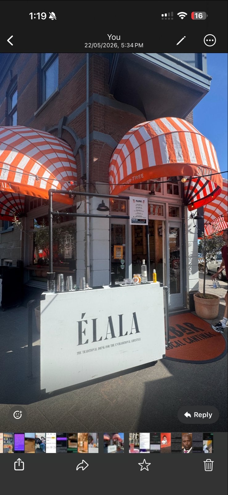 Mobiele bar 'ÉLALA' - Perfect voor evenementen, Zakelijke goederen, Horeca | Meubilair en Inrichting, Ophalen, Gebruikt, Barinrichting