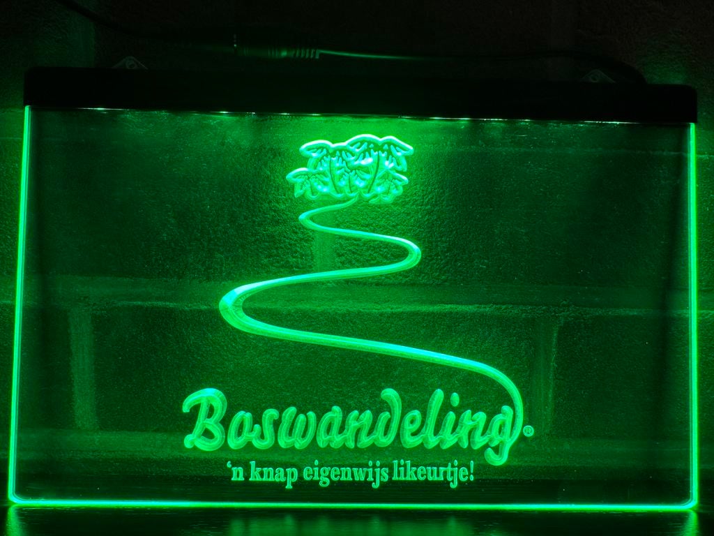 Led lichtbord BOSWANDELING 3d neon look, Verzamelen, Merken en Reclamevoorwerpen, Ophalen of Verzenden, Nieuw, Lichtbak of (neon) lamp
