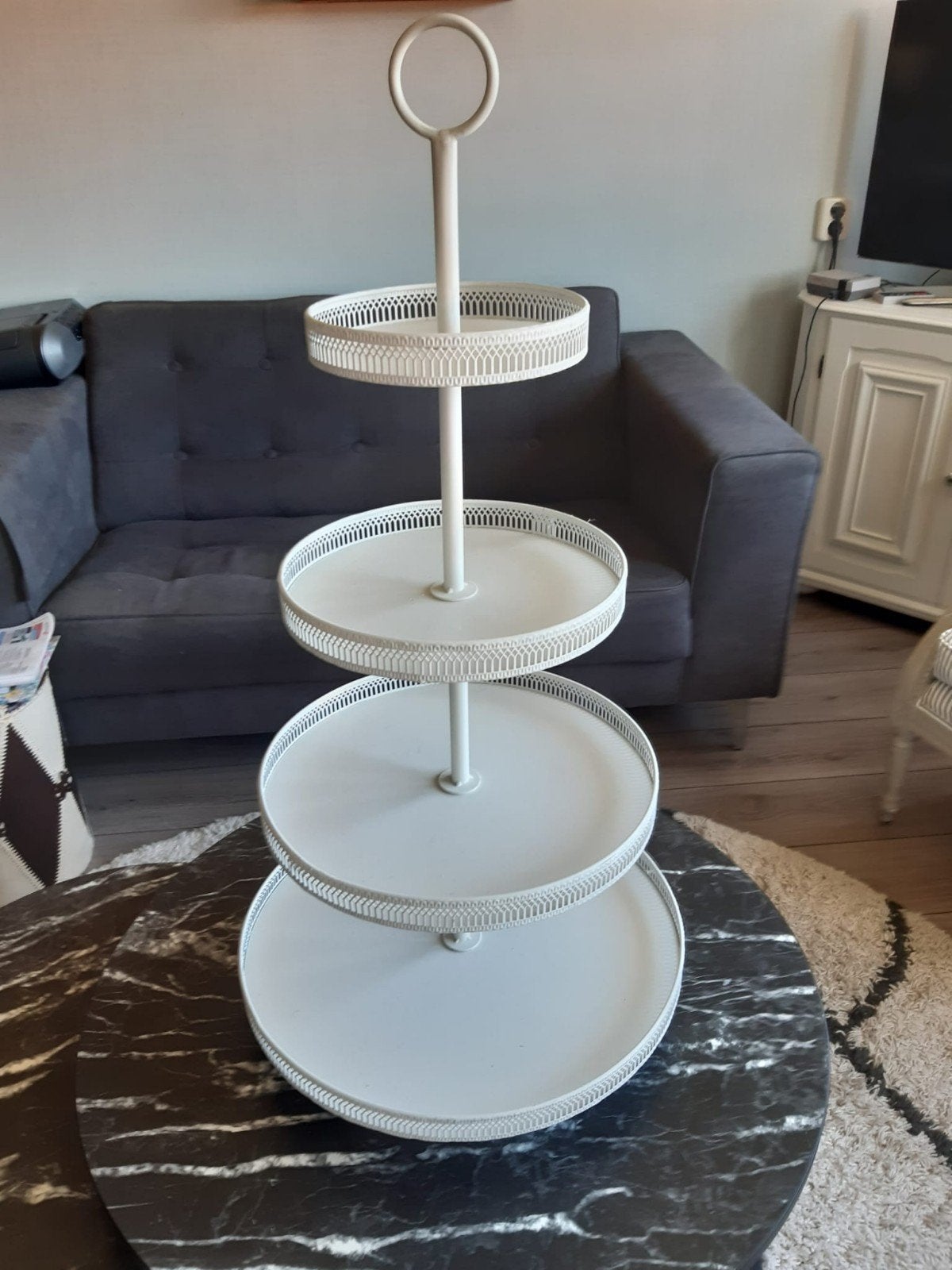 Mooie witte etagere metaal, Huis en Inrichting, Woonaccessoires | Etagères, Ophalen, Nieuw, Metaal