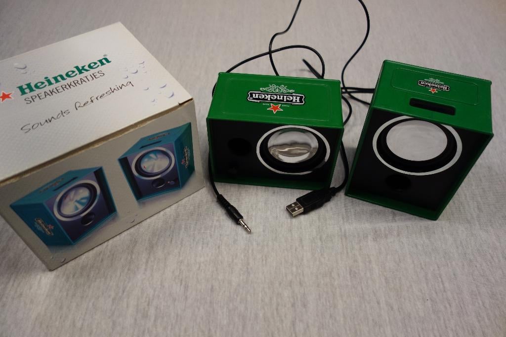 Heineken set speakerkratjes, Ophalen of Verzenden, Zo goed als nieuw, Heineken