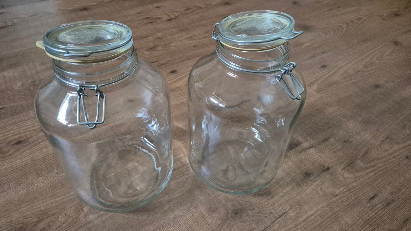 2 x Terrarium fles, gesloten weckpot, H 28 rond 18cm, Ophalen, Zo goed als nieuw, Glas, Minder dan 50 cm