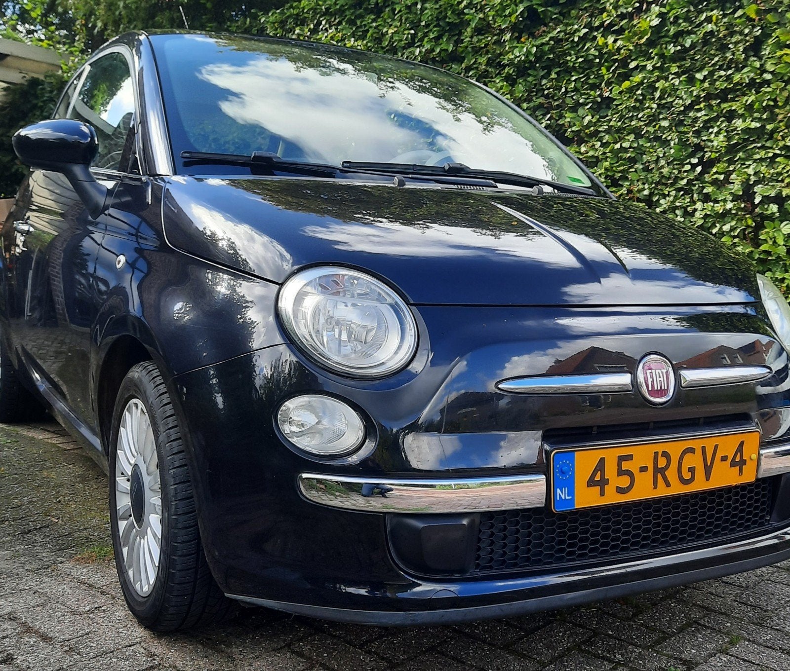 Fiat 500 1.2 AUT 2011 Zwart, 1242 cc, 4 cilinders, Zwart, Origineel Nederlands