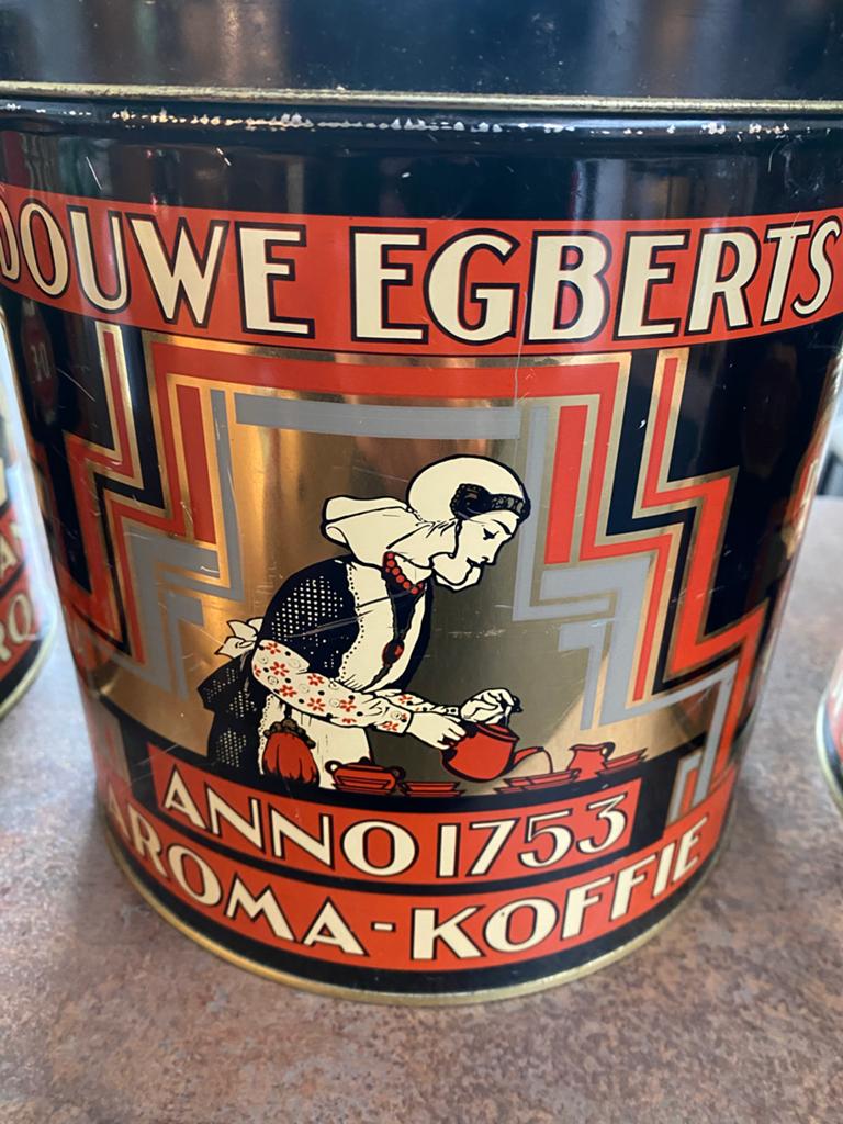 Set van 3 Vintage Douwe Egberts Aroma Koffie Blikken, Ophalen of Verzenden
