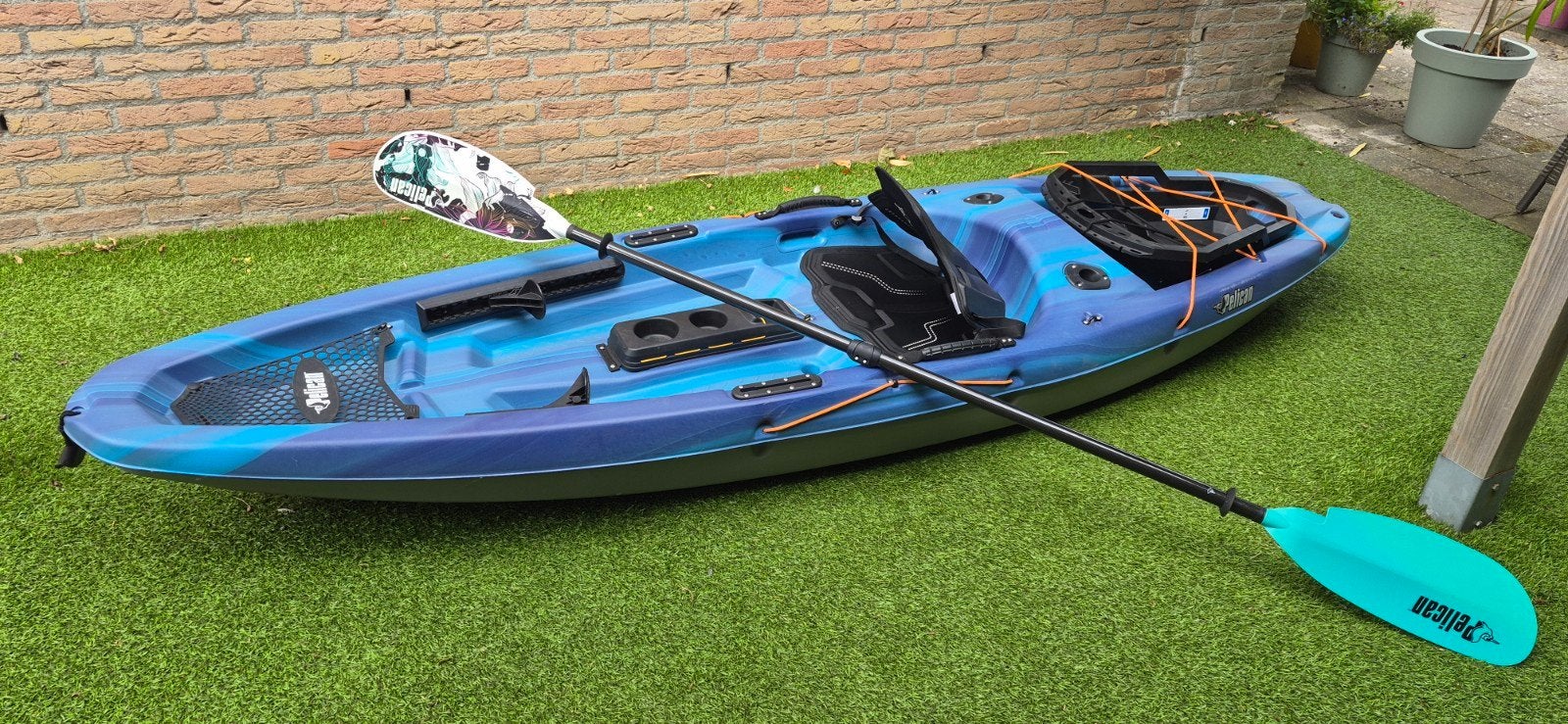 Pelican Sentinel 100X Kajak met accessoires, viskayak, Ophalen, Zo goed als nieuw, 1-persoons
