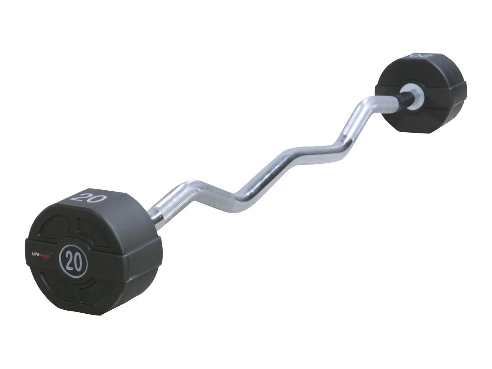Lifemaxx PU EZ Curl Halterstang 15 kg, Ophalen, Zo goed als nieuw, Armen, Halterstangen