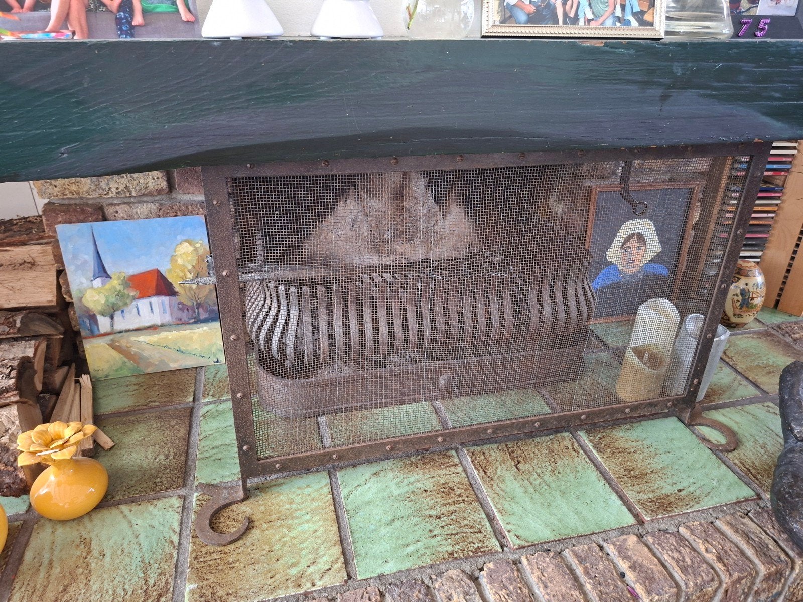 Haardscherm. Smeedijzer. 75cm x 50cm, Huis en Inrichting, Ophalen