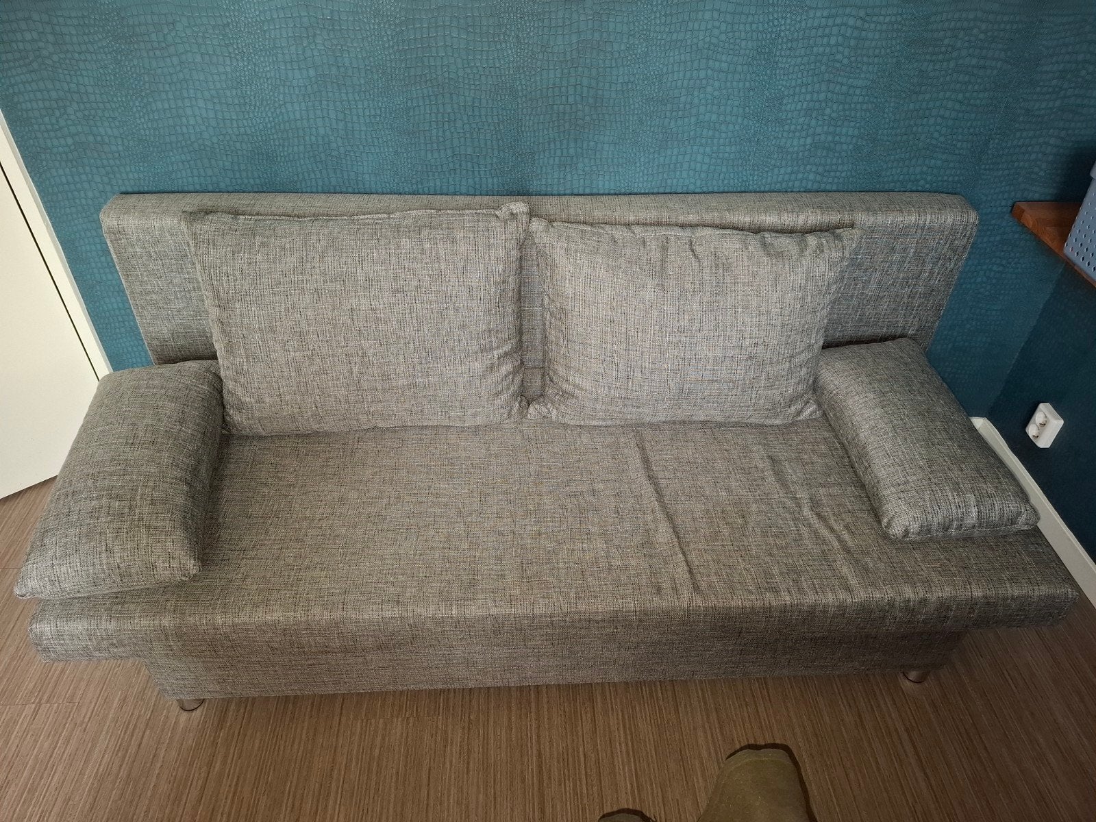 slaapbank 190 in grijs tinten, Ophalen, Tweepersoons, Grijs, 190 cm of minder