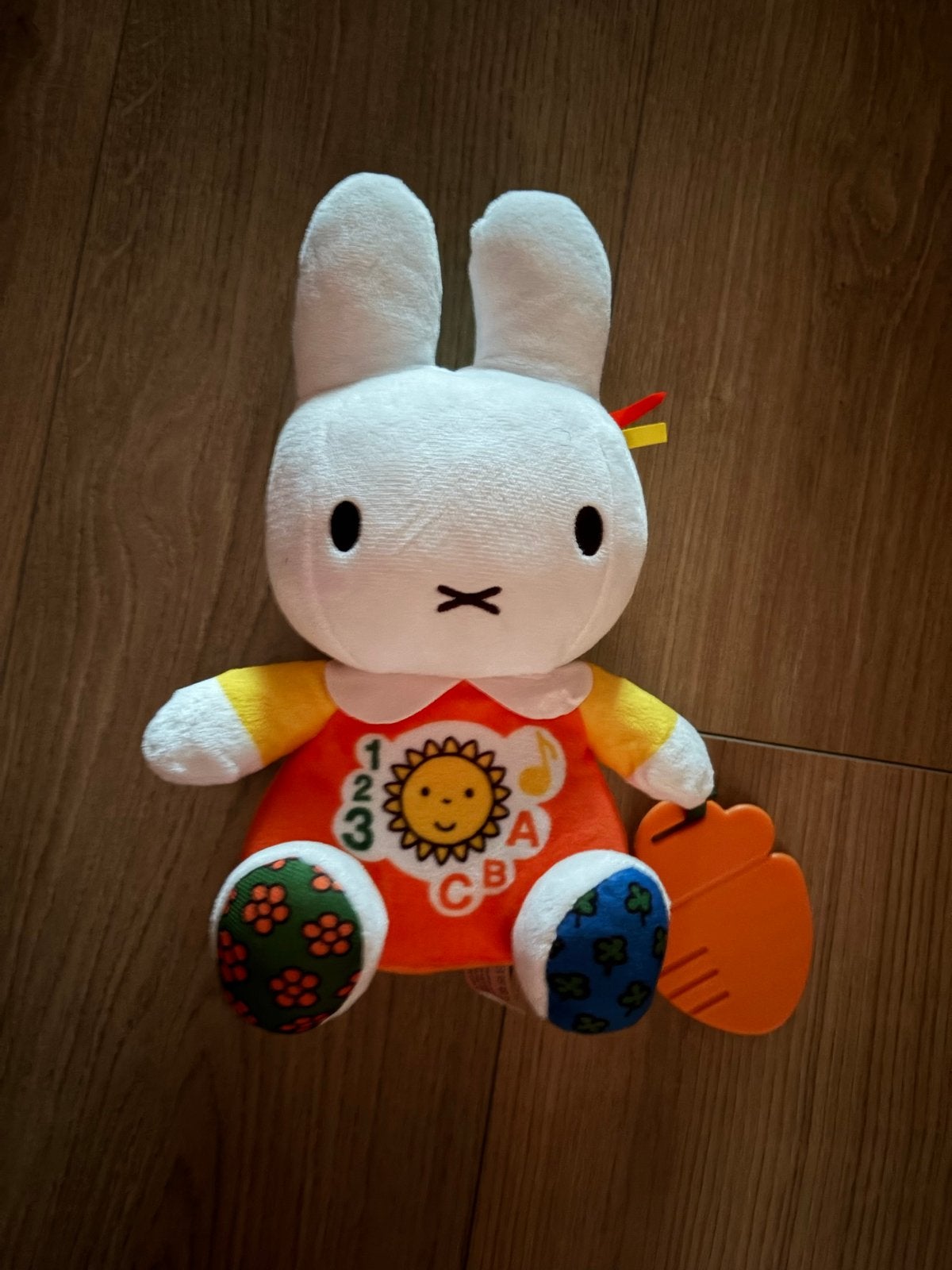 Nijntje knuffel met geluid en leerfuncties, Overige merken, Met geluid, Konijn, Nijntje