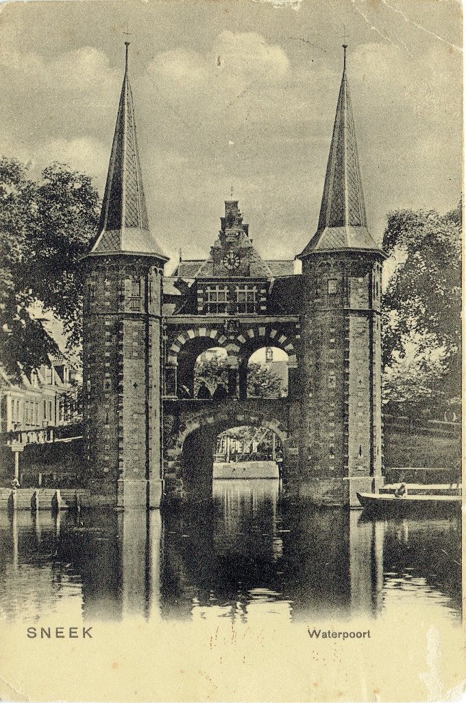 Ansichtkaart Sneek Waterpoort, Verzenden, Voor 1920, Gelopen, Friesland