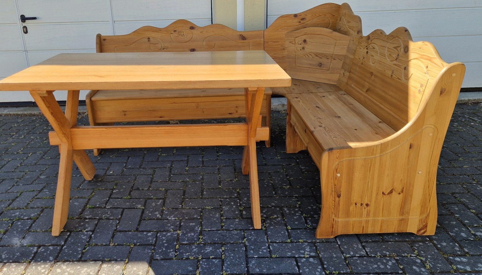 Schitterend Scandinavische Deense Eethoek zithoek Hoekbank, Ophalen, Gebruikt, Oostenrijkse Duitse Stijl hoekbank zithoek
