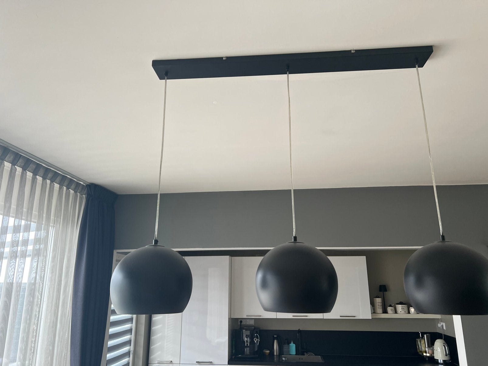 Hanglampen 3 + 1, Ophalen, Zo goed als nieuw