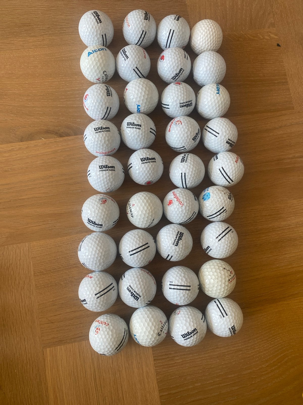 36 Wilson golfballen - Gebruikt, Ophalen of Verzenden, Gebruikt, Bal(len), Overige merken