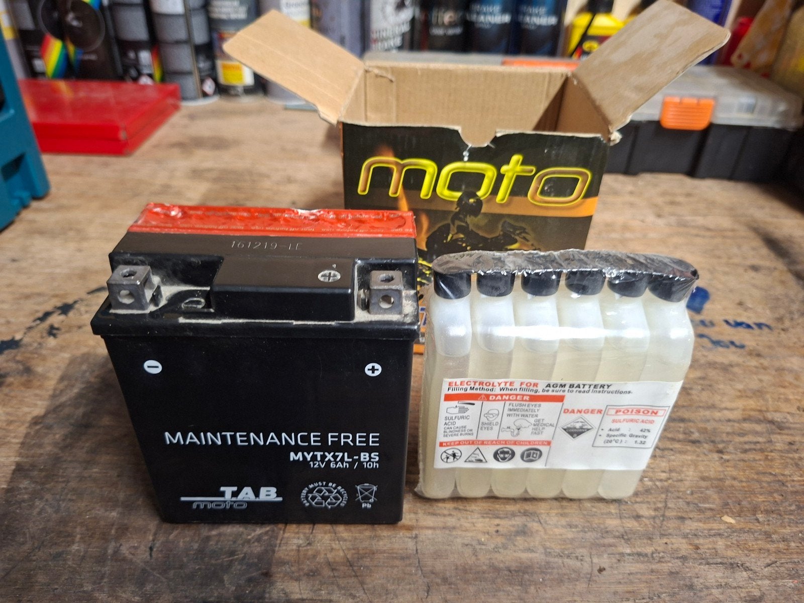 Gloednieuwe TAB Moto 12V 6Ah Motorfiets Accu MVTX7L-BS, Ophalen of Verzenden, Nieuw