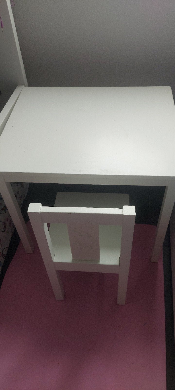 IKEA KRITTER kinderbureau en stoel wit, Ophalen