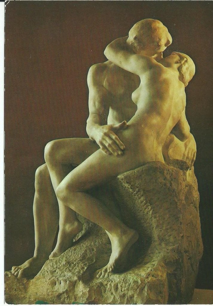 Ansichtkaart 	Auguste Rodin ][  De Kus - Marmer 1886, Verzenden, 1960 tot 1980, Ongelopen, Cultuur en Media