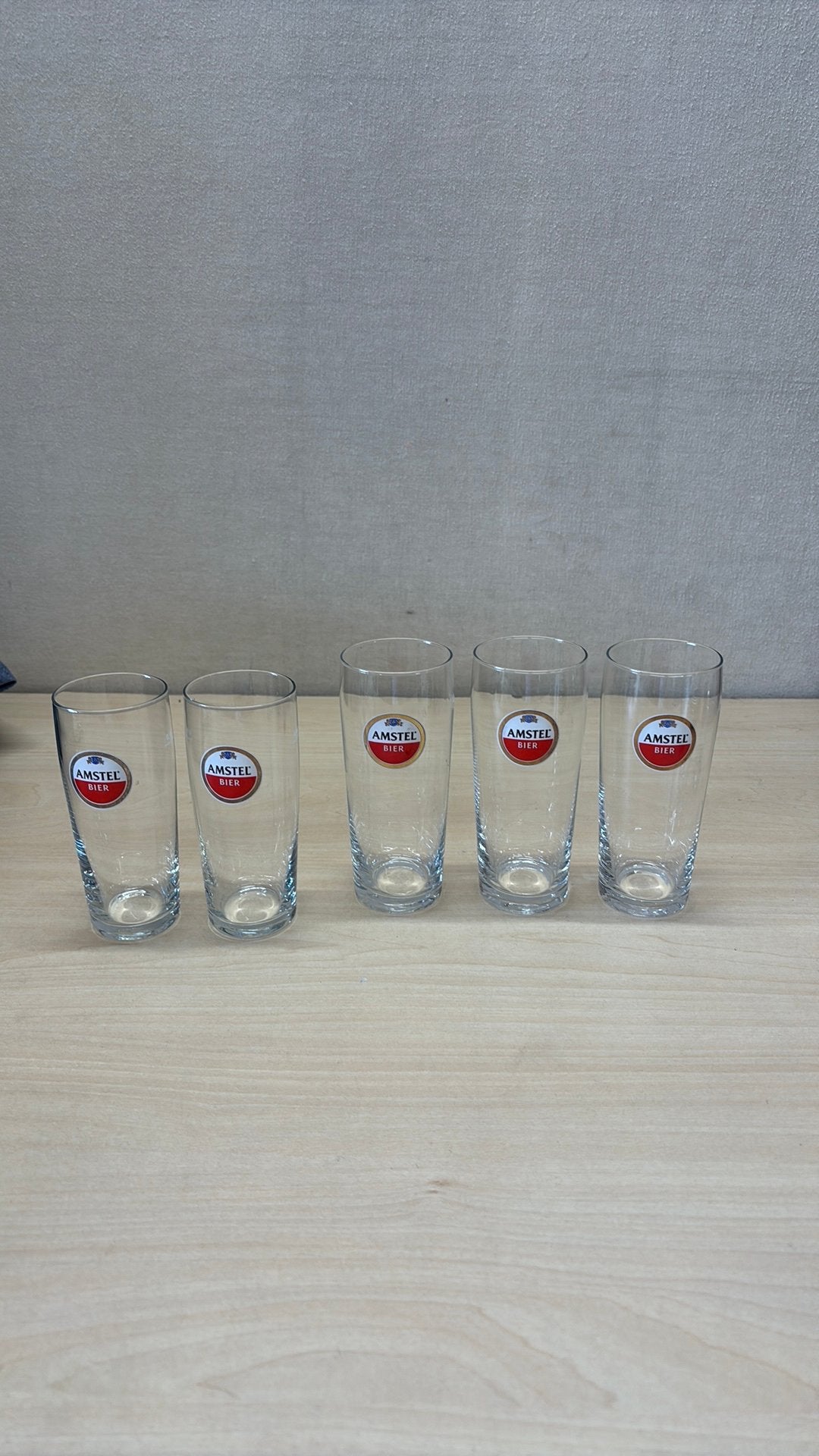Amstel bierglazen, Ophalen of Verzenden, Zo goed als nieuw, Glas of Glazen, Amstel