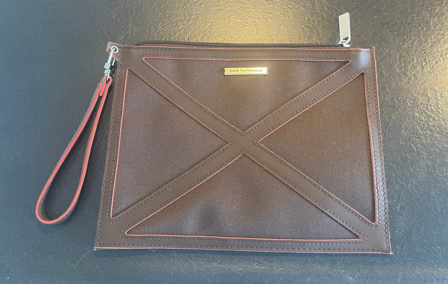 Jan Taminiau KLM toilettasje, bruin met rood. Stoer., Sieraden, Tassen en Uiterlijk, Toilettassen, Ophalen of Verzenden, Zo goed als nieuw