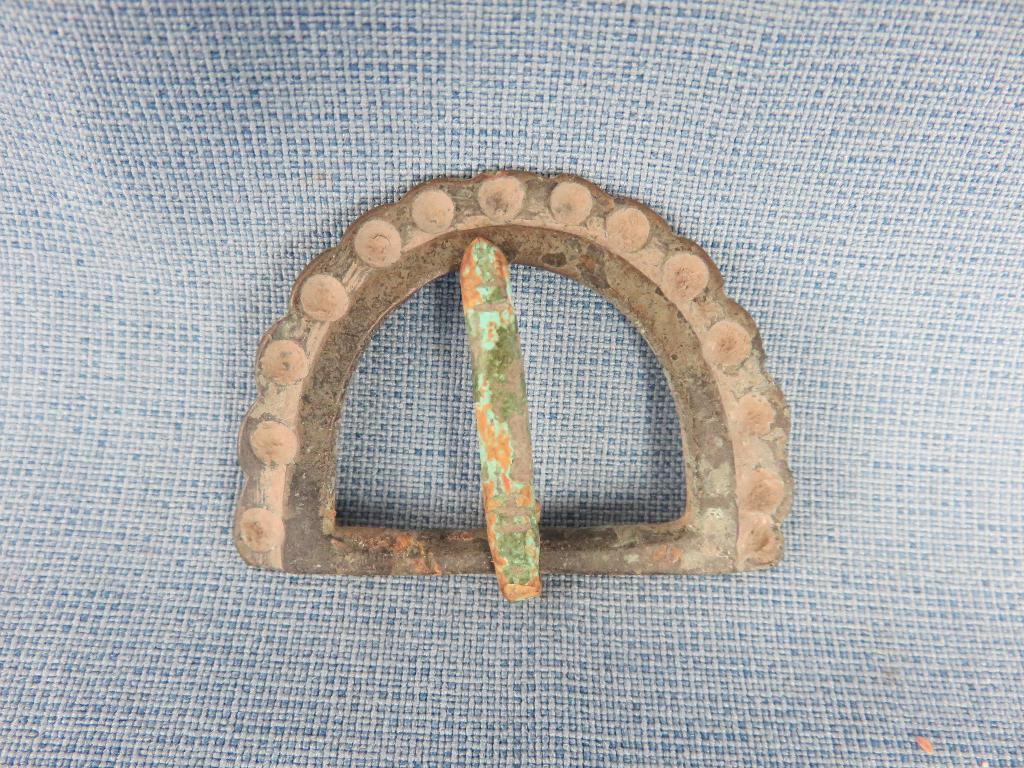 Byzantijns - gesp in brons . 6e - 11e eeuw . Bodemvondst., Antiek en Kunst, Antiek | Koper en Brons, Ophalen of Verzenden, Brons