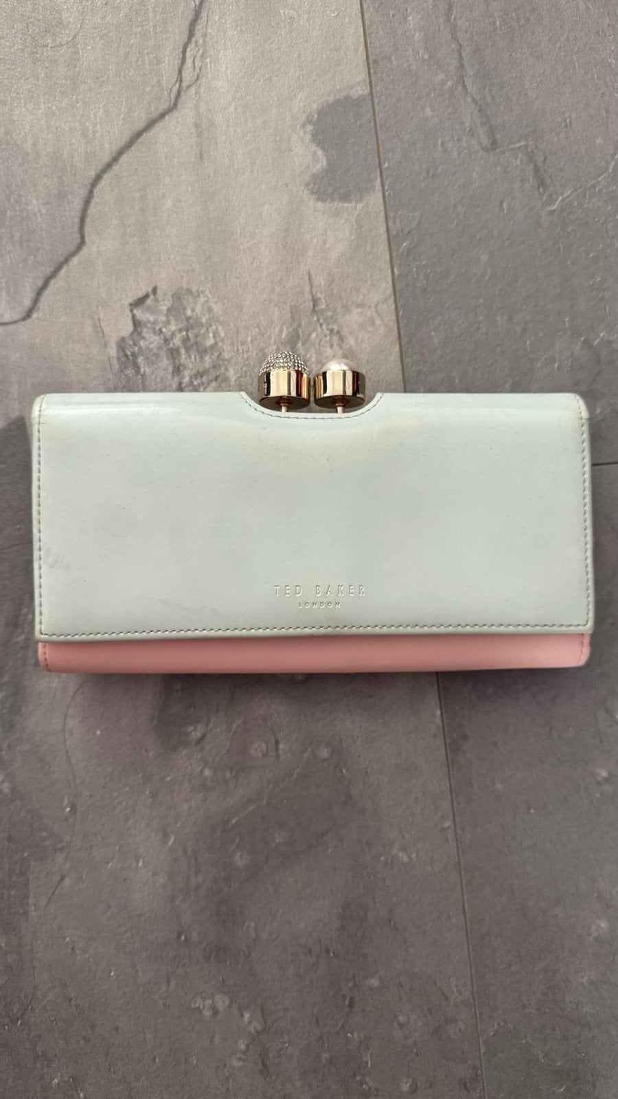 Ted Baker portemonnee met knipsluiting, Ophalen of Verzenden, Gebruikt, Groen, Overige merken