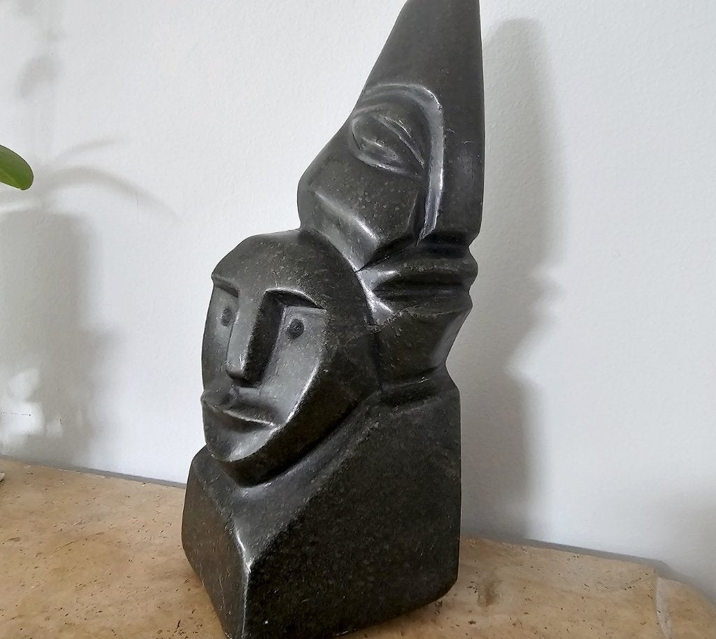 Afrikaans Shona Stone Sculpture - Serpentijn Steen, Antiek en Kunst, Kunst | Beelden en Houtsnijwerken, Overige onderwerpen, Ophalen of Verzenden