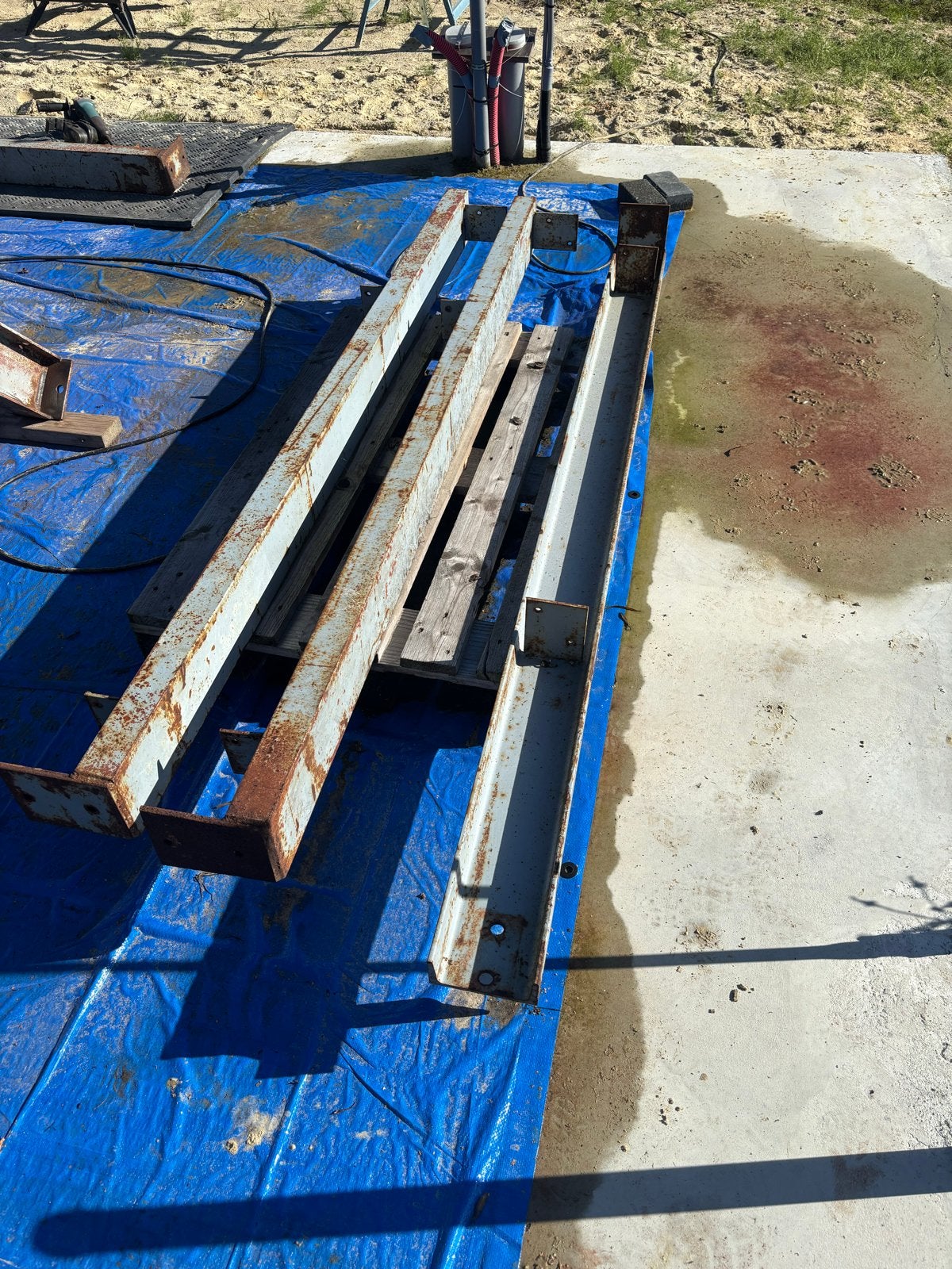 Metalen balken Unp 140, Doe-het-zelf en Verbouw, Ophalen, Gebruikt, IJzer