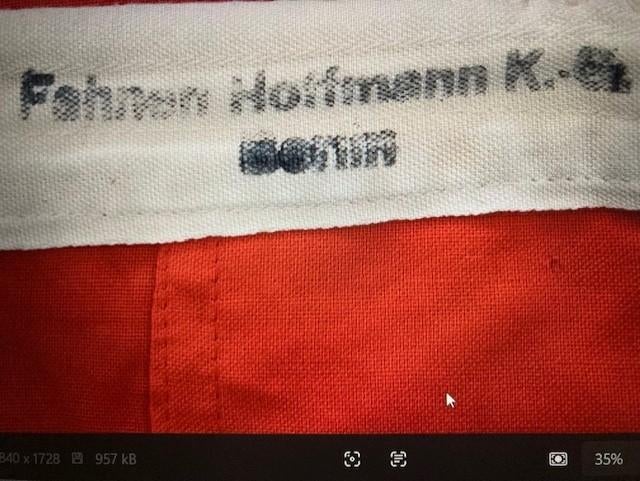 Grote vlag gestempeld, Verzamelen, Militaria | Tweede Wereldoorlog, Verzenden, Marine, Duitsland, Vlag of Vaandel
