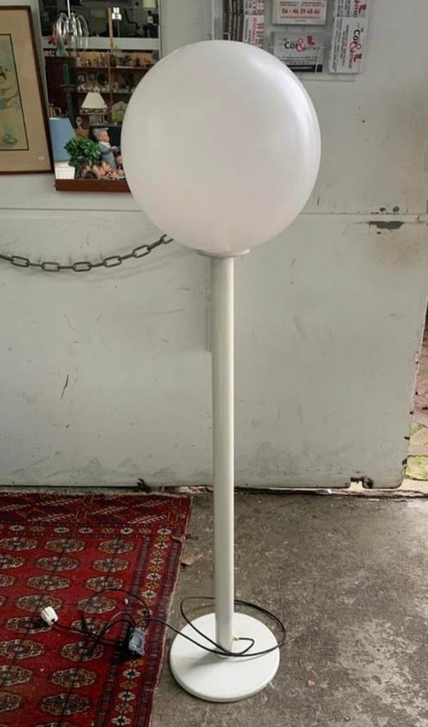 Space Age Woja Holland vloerlamp met witte kunststof bol, Ophalen of Verzenden, Zo goed als nieuw