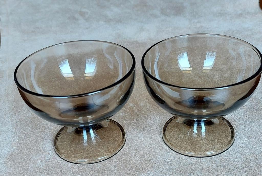 Twee Luminarc France ijscoupes, Ophalen, Glas of Glazen, Overige stijlen, Glas