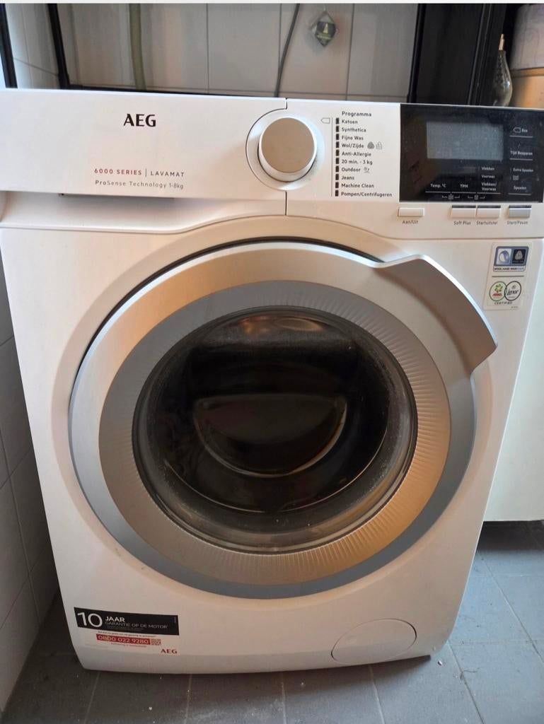 AEG Lavamat 6000 Series ProSense Wasmachine 1-8kg, Gebruikt, Voorlader, 85 tot 90 cm, 1200 tot 1600 toeren