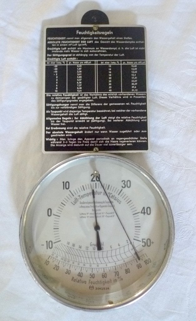 Lambrecht polymeter / thermo-hygrometer jaren 50, Ophalen of Verzenden