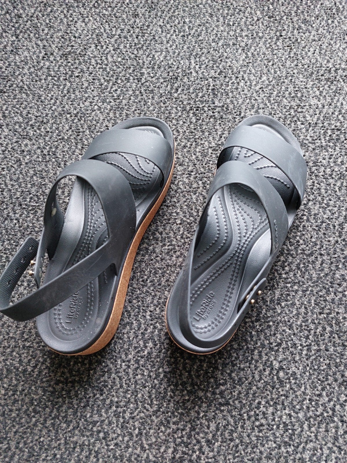 Crocs LiteRide Zwarte Sandalen Maat 9, Crocs, Ophalen of Verzenden, Zwart, Sandalen of Muiltjes