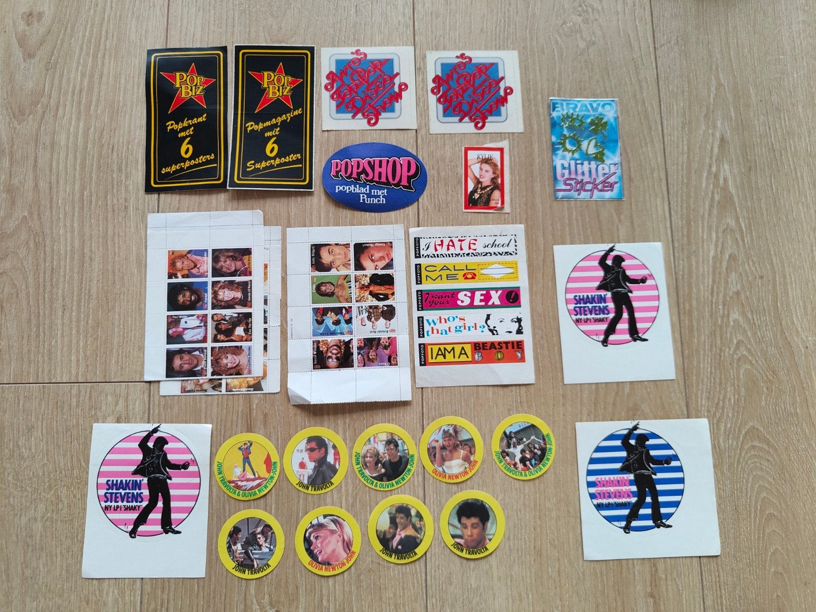 Popstickers uit de Joepie, Popshop, Popshop, Popbiz, etc, Verzamelen, Ophalen of Verzenden, 1980 tot heden, Tijdschrift
