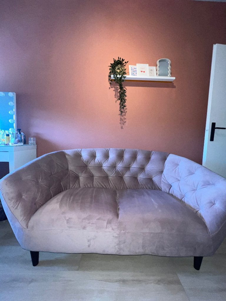 Roze bank, Huis en Inrichting, Banken | Bankstellen, Ophalen, 150 tot 200 cm, Tweepersoons, 75 tot 100 cm