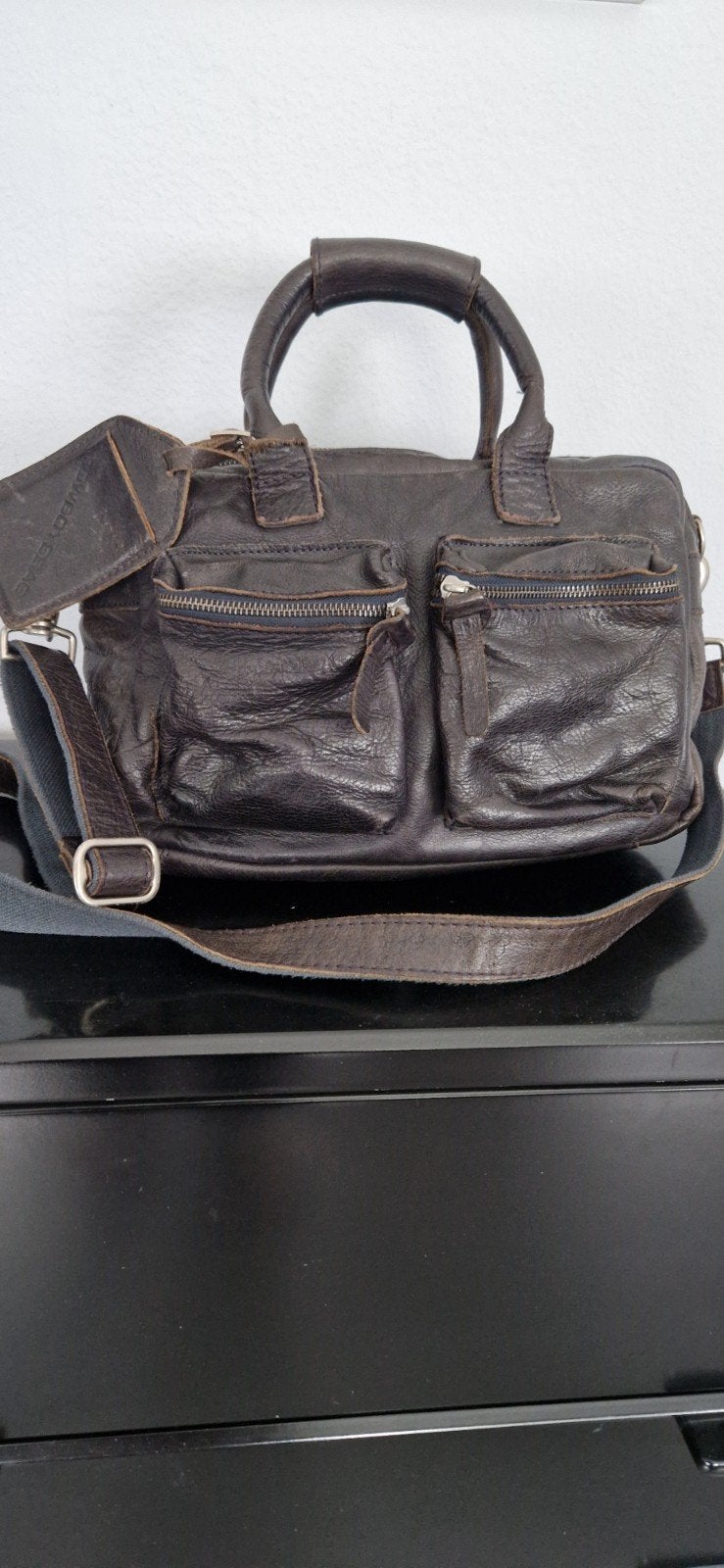 Cowboysbag Leren Handtas/Schoudertas - Donkerbruin, Sieraden, Tassen en Uiterlijk, Tassen | Damestassen, Ophalen of Verzenden