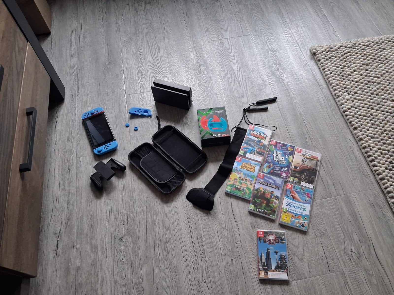 Complete Nintendo Switch Bundel + 7 Games & Accessoires, Met 2 controllers, Ophalen of Verzenden, Zo goed als nieuw, Met harde schijf