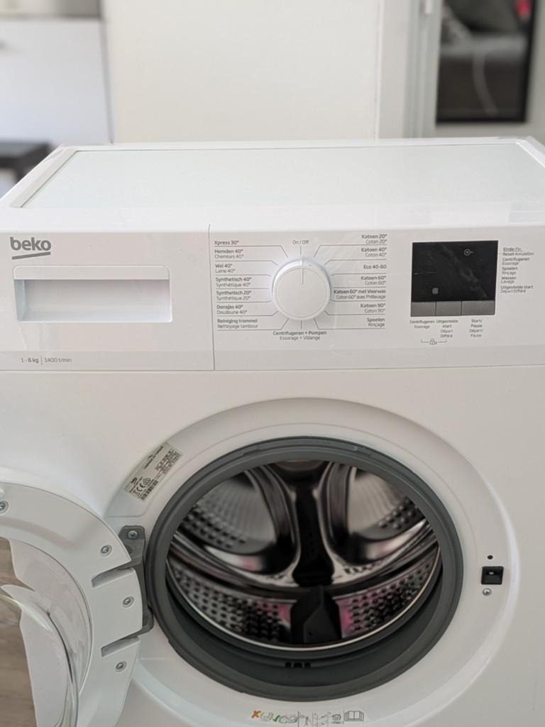 Beko 6 kg wasmachine - Tweedehands, 1200 tot 1600 toeren, Gebruikt, 4 tot 6 kg, Voorlader