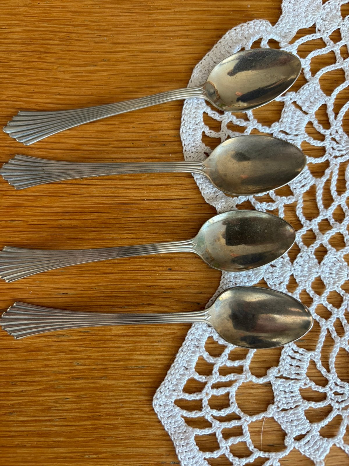 4 zilveren theelepels, Ophalen of Verzenden