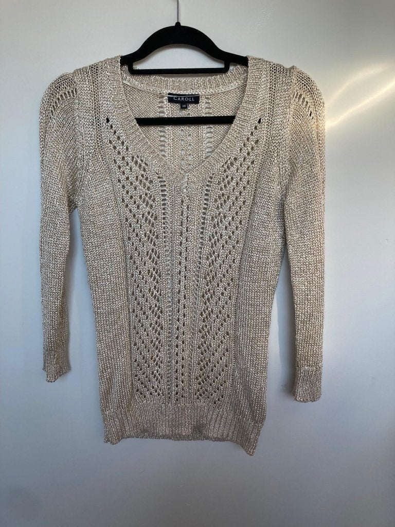 Caroll Paris goud gemêleerde trui grofgebreid 38, Kleding | Dames, Truien en Vesten, Maat 38/40 (M), 10 Impasse du Grand jardin, ZAC de la Moinerie, 35400 SAINT MALO,