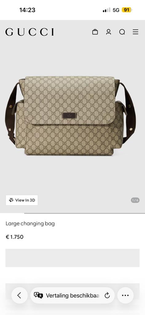 Gucci luiertas, Kinderen en Baby's, Ophalen of Verzenden, Nieuw