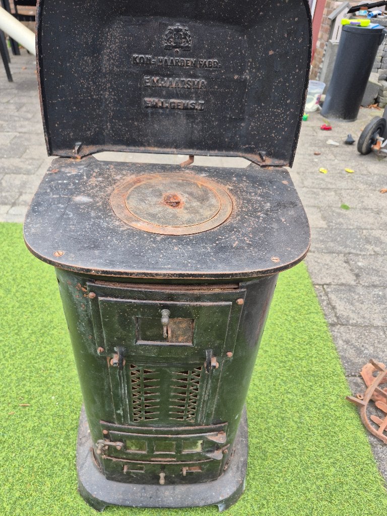 Antieke Kon. Haarden Fabriek allesbrander | houtkachel, Ophalen, Gebruikt, Vrijstaande haard, Houthaard