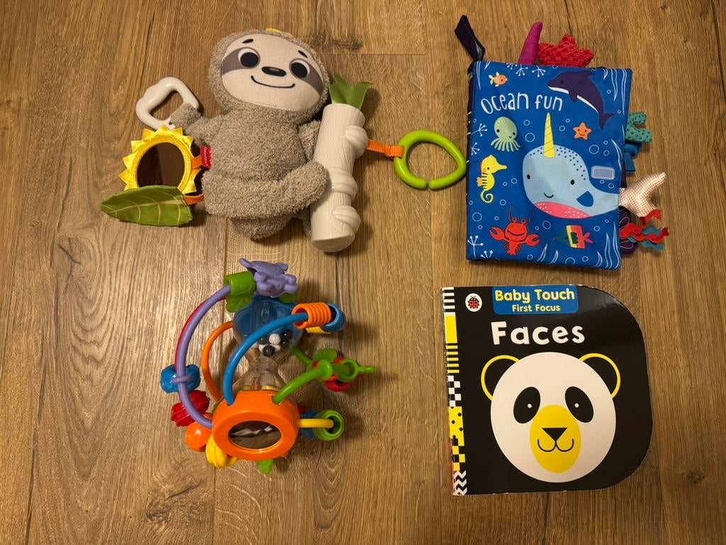 Babyspeelgoed bundel - Fisher Price, Playgro, Boekjes, Ophalen of Verzenden, Zo goed als nieuw, Overige typen