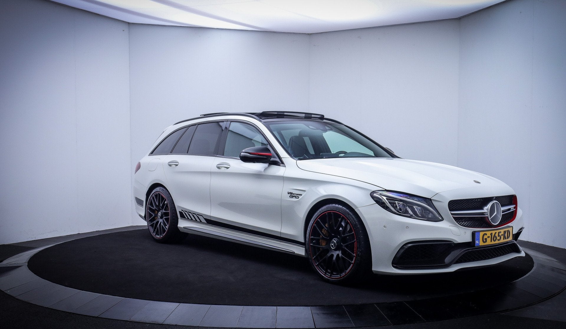 Mercedes-Benz C-Klasse Estate AMG 63 S Edition 1 VOL.OPTIES, Auto's, Start-stop-systeem, Achterwielaandrijving, Gebruikt, Wit