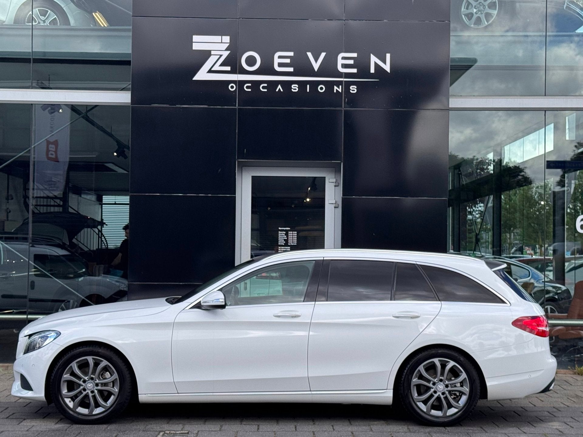 Mercedes-Benz C-klasse Estate 180 Ambition, Achterwielaandrijving, Gebruikt, Leder en Stof, Wit