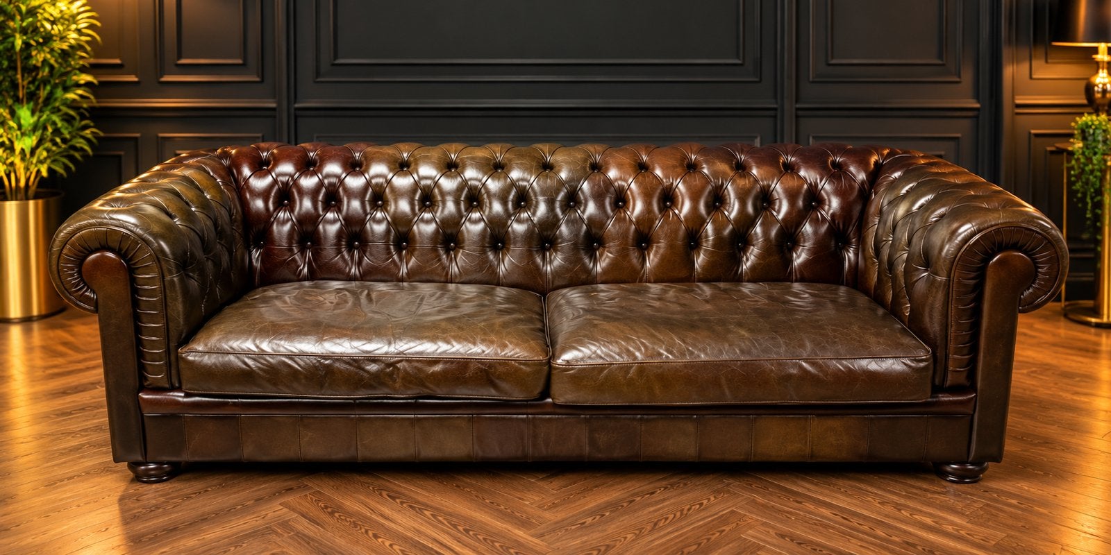 Exclusieve Chesterfield Lederen 3 Zits Bank !!!, Ophalen of Verzenden, Zo goed als nieuw, 75 tot 100 cm, 200 tot 250 cm