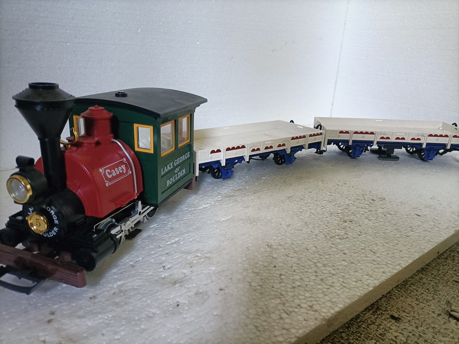 Leuke LGB Set: Porter Stoomlocomotief met twee wagons (Schoo, Ophalen, Gebruikt, Gelijkstroom, LGB